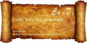 Csókási Dominik névjegykártya